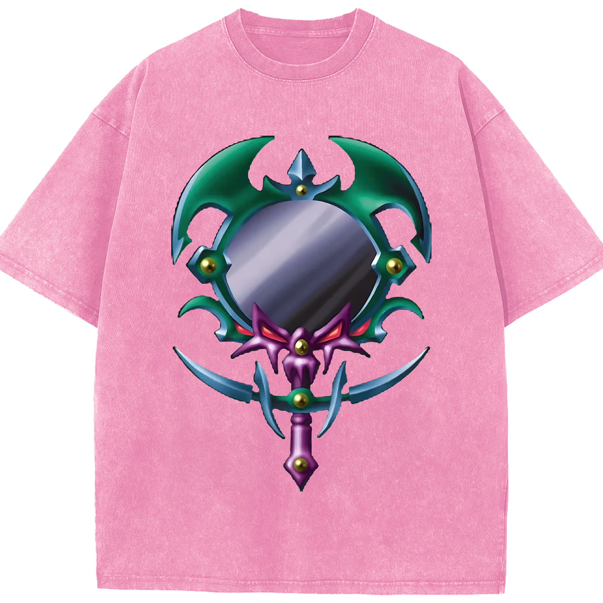 （画像用） 遊☆戯☆王 Yu-Gi-Oh! 綿100% ヴィンテージ風 半袖Tシャツ（フロントプリント）
